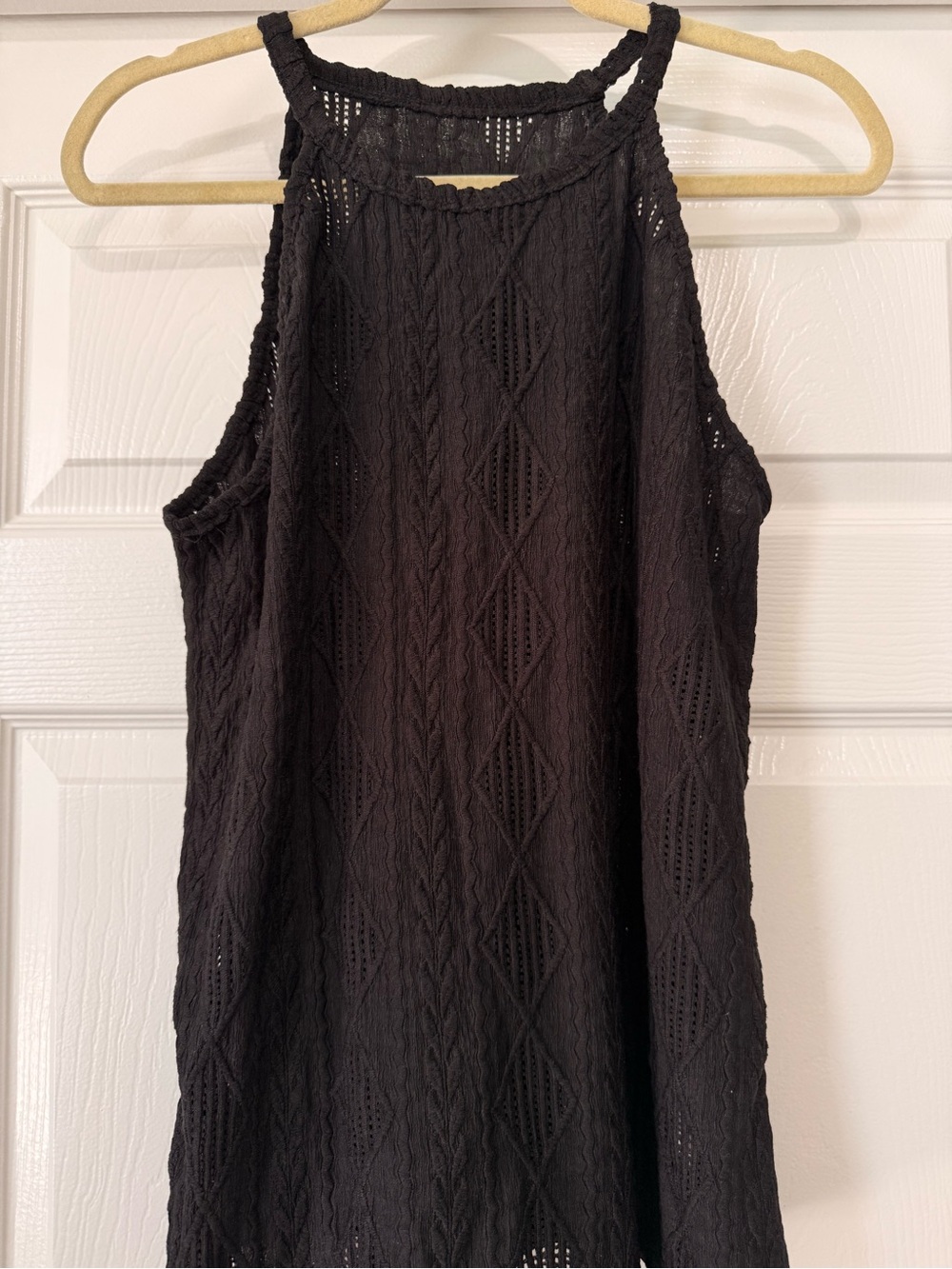 Amazon Black Knit Halter Tank Top